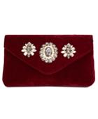 Inc International Concepts Carrole Brooch Velvet Clutch, Created For Macy's