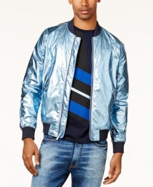 Sean John Men's Metallic Bomber Jacket