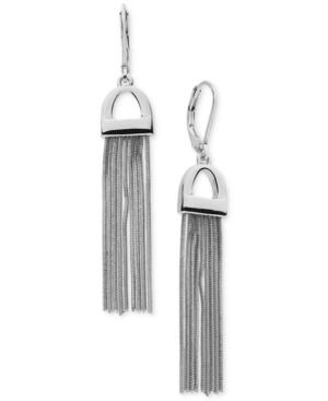 Nine West Silver-tone Fringe Drop Earrings