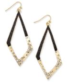 Thalia Sodi Gold-tone Geometric Glitter Drop Earrings, Only At Macy's