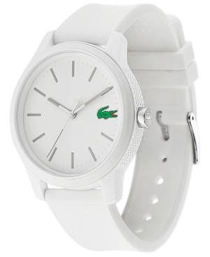 Lacoste Men's 12.12 White Silicone Strap Watch 42mm