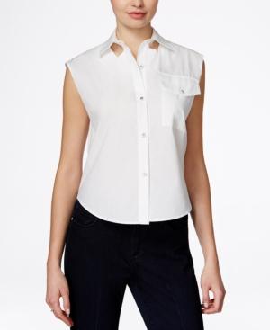 Rachel Rachel Roy Cap-sleeve Cutout Shirt
