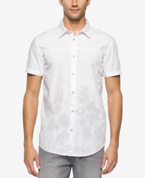 Calvin Klein Jeans Men's Faded Floral-print Short-sleeve Shirt