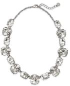 Charter Club Silver-tone Cubic Zirconia Collar Necklace, Created For Macy's