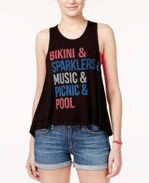 Hybrid Juniors' Graphic Racerback Tank Top