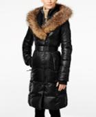 Rud Styled By Rudsak Jasmine Asiatic Raccoon-fur-trim Belted Puffer Coat