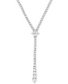 Arabella Swarovski Zirconia 17 Lariat Necklace In Sterling Silver