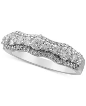 Diamond Wavy Band (3/4 Ct. T.w.) In 14k White Gold