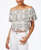 Rachel Rachel Roy Off-the-shoulder Lace Crop Top, Only At Macy's