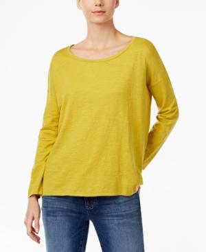 Eileen Fisher Organic Cotton Drop-shoulder Top