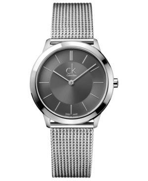Ck Calvin Klein Watch, Men's Swiss Minimal Stainless Steel Mesh Bracelet 35mm K3m22124