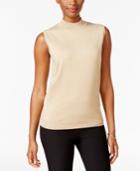 Alfred Dunner Mock-neck Sleeveless Sweater