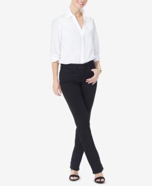 Nydj Petite Marilyn Tummy-control Straight-leg Jeans