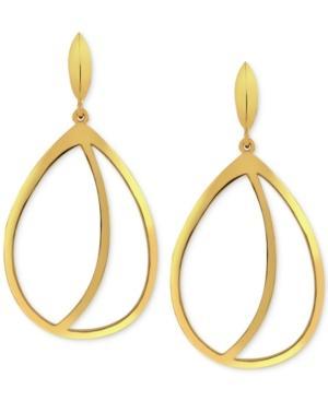 Vince Camuto Silver-tone Cut-out Drop Earrings