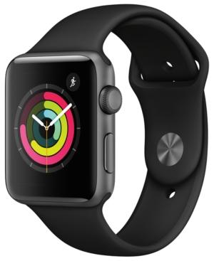 Apple Watch Series 3 Gps, 42mm Space Gray Aluminum Case With Black Sport Band