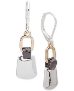 Nine West Tri-tone Sculptural Drop Earrings