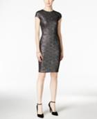 Bar Iii Cap-sleeve Sparkle Sheath Dress, Only At Macy's