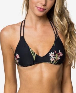 O'neill Farrah Printed Racerback Bralette Bikini Top Women's Swimsuit