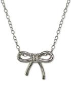 Giani Bernini Sterling Silver Bow Pendant Necklace, Only At Macy's