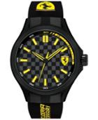 Scuderia Ferrari Men's Pit Crew Black Silicone Strap Watch 45mm 830158