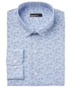 Bar Iii Men's Slim-fit Light Blue Floral Dress Shirt, Only At Macy's