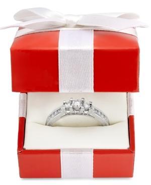 Diamond Ring, 14k White Gold Three-stone Diamond Ring (1/2 Ct. T.w.)