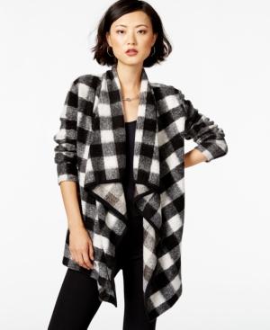 Bar Iii Plaid Flyaway Cardigan, Only At Macy's