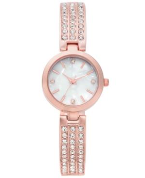 Charter Club Women's Rose Gold-tone Pave Bracelet Watch 26mm, Created For Macy's