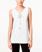 Vince Camuto Lace-up Top, Only At Macys