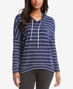 Karen Kane Striped High-low Hem Hoodie