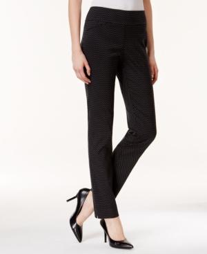 Charter Club Tummy-control Pull-on Pants, Polka-dot Print
