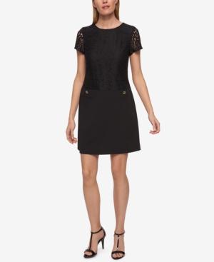 Tommy Hilfiger Lace Scuba Sheath Dress