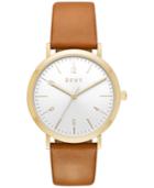 Dkny Women's Minetta Brown Leather Strap Watch 36mm Ny2613