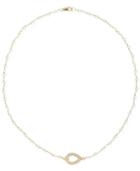Cultured Freshwater Pearl (2-1/2mm) And Crystal Necklace In 14k Gold Over Sterling Silver