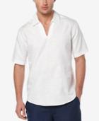 Cubavera Men's Linen-blend Open-neck Short-sleeve Shirt