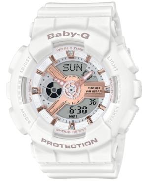 Baby-g Women's Analog-digital White Resin Strap Watch 43.4mm