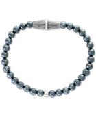 Effy Men's Hematite Bead Bracelet In Sterling Silver