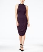 Chelsea Sky Ruched Mock-neck Dress, Created For Macy's
