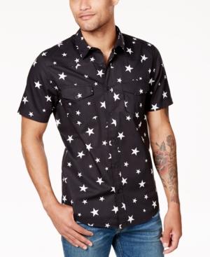 Guess Men's Western-style Star-print Shirt
