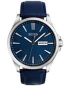 Boss Hugo Boss Men's The James Blue Leather Strap Watch 42mm 1513465