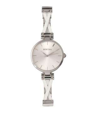 Bertha Quartz Amanda Collection Silver Stainless Steel Watch 36mm