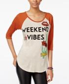 Belle Du Jour Juniors' Weekend Vibes Graphic Raglan T-shirt
