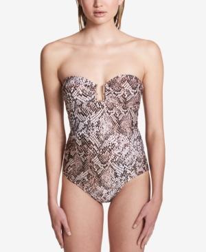 Calvin Klein Chameleon Hardware Bandeau One-piece Swimsuit Women's Swimsuit