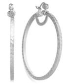 Sis By Simone I Smith Platinum Over Sterling Silver Earrings