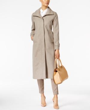 Jones New York Stand-collar Wool Maxi Coat