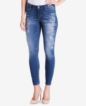 Vintage America Boho Floral-print Skinny Jeans