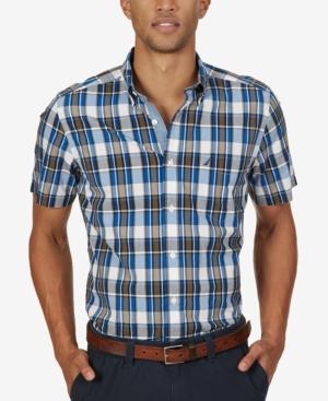 Nautica Men's Biking Plaid Short-sleeve Shirt