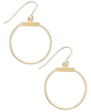 Circle Hoop 18mm Earrings In 10k Gold
