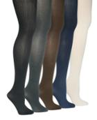 Hue Control Top Ribbed Sweater Tights