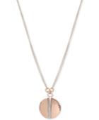 Robert Lee Morris Soho Two-tone Wire Wrapped Disc Pendant Necklace